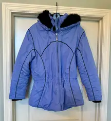 Obermeyer - Purple and Black Ski Jacket with Removable Hood - BRAND NEW!