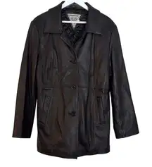 Marvin Richard’s 100% genuine leather black lined blazer jacket large