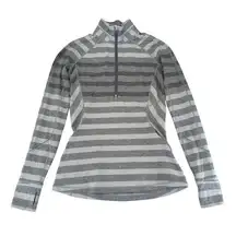 Lululemon Run Your Pace 1/2 Zip Long Sleeve Pullover Top Womens 8 Stripe Running