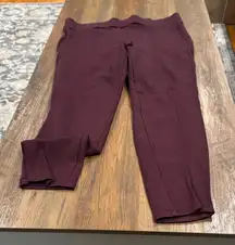 Burgundy Cropped Leggings