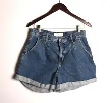 Top Shop Jean Short size 8 Mom Jean 90s high rise shorts medium wash