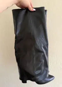 Black Knee-High Boots sz 7 New Without Tags