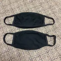 2 Black Double Layer Face Masks NWOT