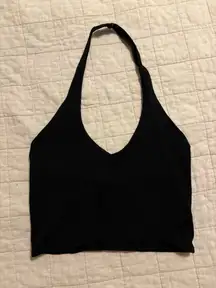 Express Halter Black Top Crop