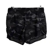 Athleta Shorts Womens Small Mesh Racer Run 4" Inseam Black Camo Athletic