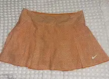 Nike  Orange Pleated Dri Fit Shorts Lined Tennis Skirt Size Small