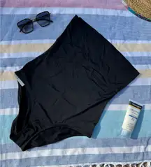 NWT, Aerie, Fold-Over Waist, Bikini Bottom, Black, Sz M