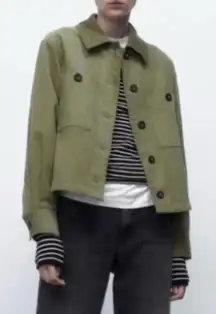 Green Corduroy Jacket Oversized Barn Jacket M Boxy
