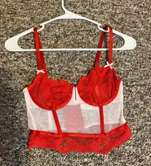 Red Corset Crop Top