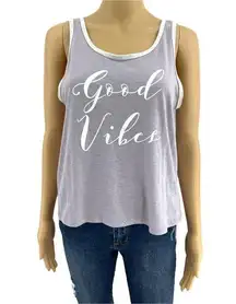 Roxy XL Good Vibes Lavender Pastel Purple Surf Beach Sleeveless Tank Top