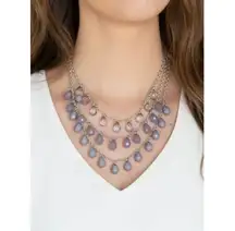 Melting Ice Caps Silver Necklace (163)