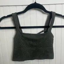 UO Out from Under Ribbed sparkle Sport Bra BIN4