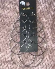 Forever 21 silver hoop earrings