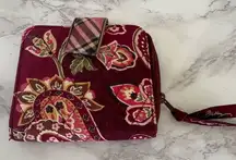 Vera Bradley Women's Paisley‎ Quilted Zip Wallet Red