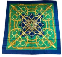 Hermes Eperon d’Or Carre 90 Silk Scarf