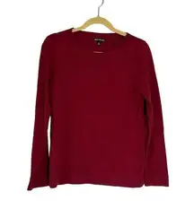 J.Crew  Cotton Wool Blend Dark Red Lightweight Sweater Small