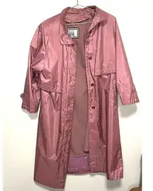 Fleet Street Full Length Overcoat Trench Coat Style Rose Pink Size 6P