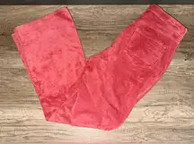 Old Navy Women's Red Ribbed Flare Jeans