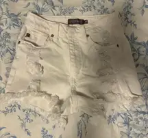 Justusa White Jean Shorts