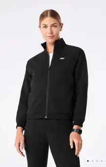 Figs Sydney Scrub Jacket Black Small