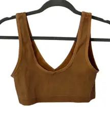 NEW Tan Orange Sports Bra Fitness Athleisure Colsie Women’s Size Medium Design!