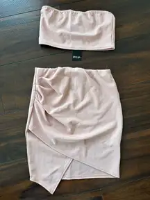 Nasty Gal bandeau and skirt set