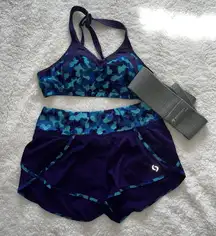 Moving Comfort Womens Short and Bra Set Sz XS/M Running Shorts‎ Large Aerobics