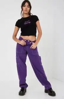 Garage dani carpenter cargo pants in purple size 0