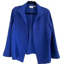 Chico's  Royal Blue Open Front Blazer Size Small ( 1 )