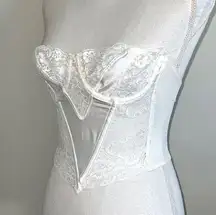 Christian Dior Vintage  Floral Lace Bustier Corset