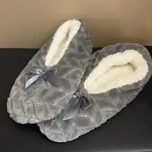 Gray Fuzzy Slippers