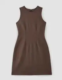 The Dream '90s Shift Dress Mini Sleeveless Fudge Brown NWT Size S