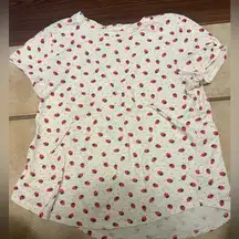 Womens old navy strawberry short sleeve shirt