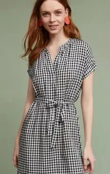 NWT Velvet Graham & Spencer Belted Gingham Midi Shirt Dress Medium Preppy Office