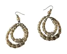 Super‎ sparkly beaded loop earrings.
