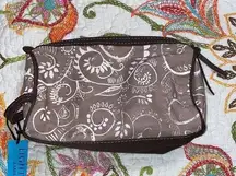 Lightfoot Zambia make up bag men’s travel bag with leather strap & along zip top