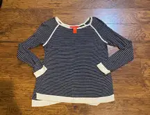 ETC Navy And White Light Weight Sweater