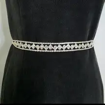 Clear Rhinestone Bridal Sash Belt