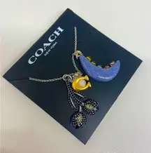 Coach Jet Flower Charm Necklace  # C7190