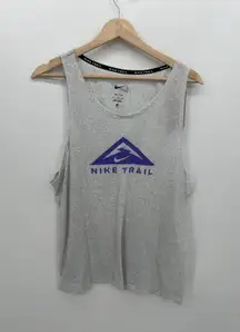 Nike Womens Gray Nike Trail Cut Off Racerback Tank Size XL Running NWT Gym
