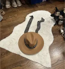 Open Edit Felt Hat with Black Patterned Band