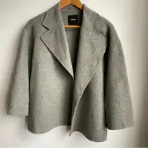 Theory Wool Cashmere Bell Sleeve Kimono Wrap Robe Jacket *No Belt*