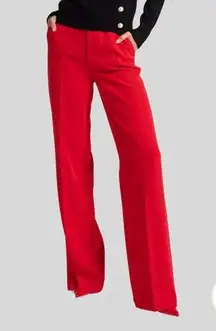 New! Generation Love Flared Crepe Pants Trousers in Red Size 2 $265