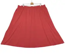 Athleta Savannah Skirt Midi Current‎ Red Burnt Orange Women's 3X 798610 Flowy