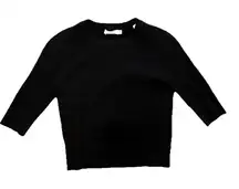 A.L.C. Black Wool Blend Sweater Womens Size XS 3/4 Length Sleeves NWT Classic