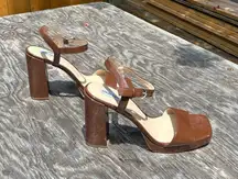 Emberly Platform Sandal by Steve Madden‎ brown size 11