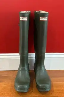 Hunter Women's Green Rubber Rain waterproof snow Boots Size 7