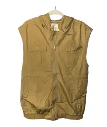 Offline by Aerie Tan Hooded Cargo Vest, XS