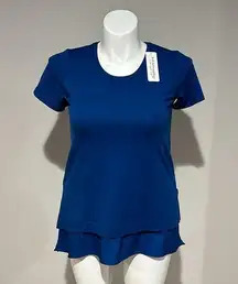 Soft Surroundings  Willa Short Sleeved Tee Top Shirt Windsor Blue size XS NWT