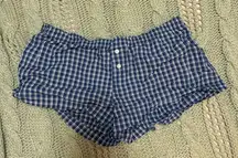 Brandy Melville Blue White Plaid Shorts